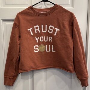 Spiritual Gangster 100% Cotton Cropped Sweatshirt- Trust Your Soul